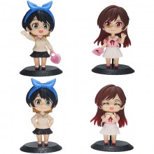 Kanojo Okarishimasu anime figures set(4pcs a set)(OPP bag)