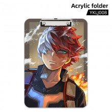 My Hero Academia anime acrylic folder