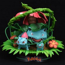 Pokemon Bulbasaur Ivysaur Venusaur anime figures a set(can lighting)