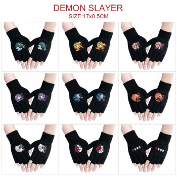 Demon Slayer anime cotton half finger gloves a pair