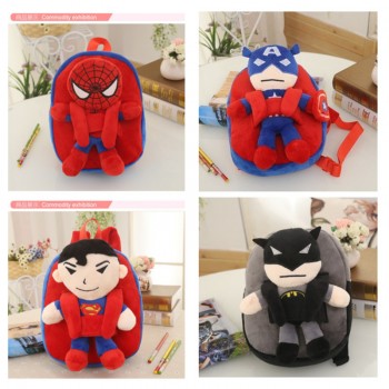 Batman Super sprider man Captian America plush backpack bag