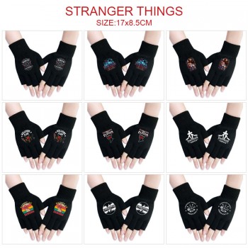 Stranger Things cotton half finger gloves a pair