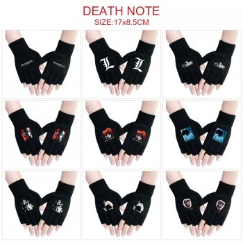 Death Note anime cotton half finger gloves a pair