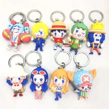 One Piece anime figure doll key chains