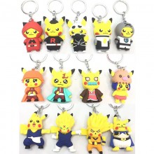 Pikachu anime figure doll key chains
