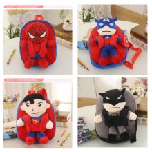 Batman Super sprider man Captian America plush backpack bag