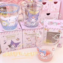 Melody Cinnamoroll Kuromi anime glass cup mug