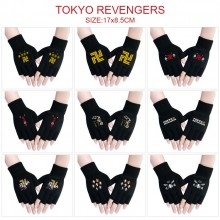 Tokyo Revengers anime cotton half finger gloves a pair