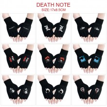 Death Note anime cotton half finger gloves a pair