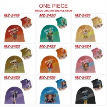 One Piece anime flannel hats hip hop caps