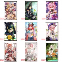 Genshin Impact game anime wall scroll wallscrolls 60*90CM