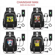 Chainsaw Man USB charging laptop backpack school bag