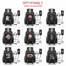SPY FAMILY USB charging laptop backpack school bag