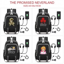 The Promised Neverland USB charging laptop backpac...