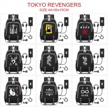 Tokyo Revengers USB charging laptop backpack school bag