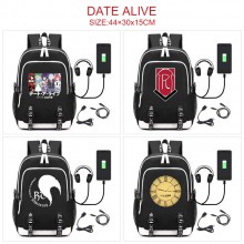 Date A Live USB charging laptop backpack school ba...