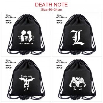 Death Note anime drawstring backpack bag