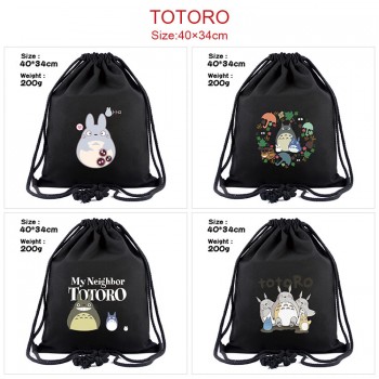 Totoro anime drawstring backpack bag