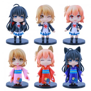 Yukinoshita Yukino anime figures set(6pcs a set)(OPP bag)