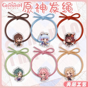 Genshin Impact game hair ties rings loops