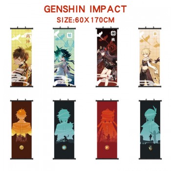 Genshin Impact game wall scroll wallscrolls 60*170CM