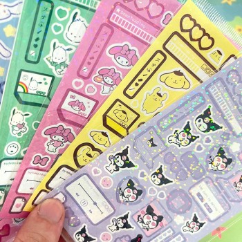 Melody Cinnamoroll Kuromi Hello Kitty laser stickers