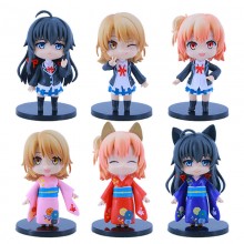 Yukinoshita Yukino anime figures set(6pcs a set)(OPP bag)