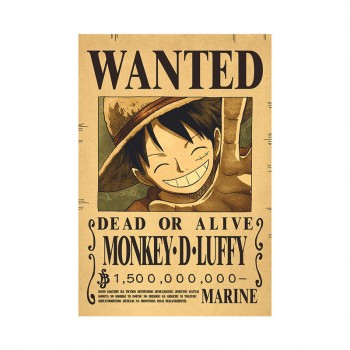 One Piece wanted anime retro posters(price for 1pcs)