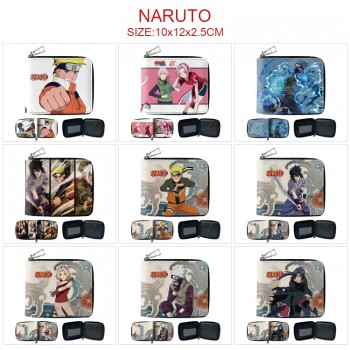 Naruto anime zipper wallet purse