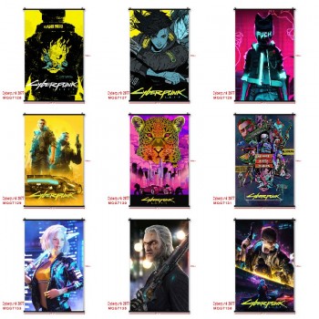 Cyberpunk game wall scroll wallscrolls 60*90CM