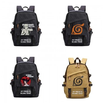 Naruto anime canvas backpack bag