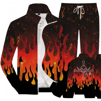 One Piece anime hoodies sportswear and sweatpants set