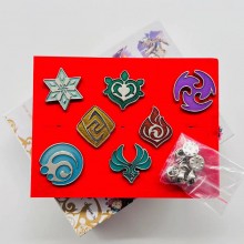 Genshin Impact game brooch pins set