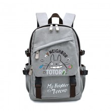 Totoro anime canvas backpack bag