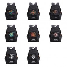 Genshin Impact game canvas backpack bag