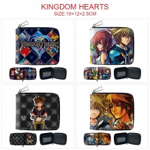 Kingdom Hearts anime zipper wallet purse