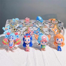 One Piece anime figure doll key chains