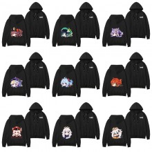Genshin Impact game zipper cotton thin hoodies sweatshirt