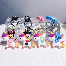 Stitch ride My Little Pony anime figure doll key chain