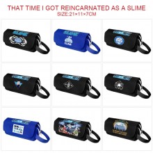 Tensei shitari slime anime canvas pen case pencil bag