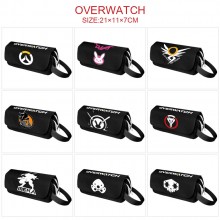 Overwatch game canvas pen case pencil bag