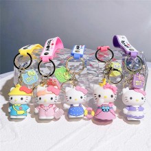 Hello kitty anime figure doll key chains