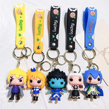 Fairy Tail anime figure doll key chains