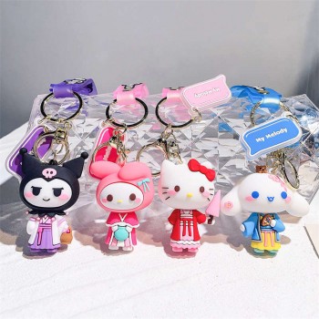 Melody Cinnamoroll Kuromi Kitty anime figure doll key chains