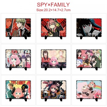 SPY FAMILY anime photo frame slate painting stone print