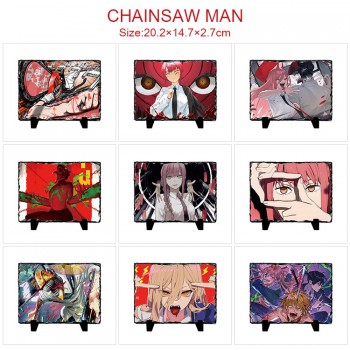 Chainsaw Man anime photo frame slate painting stone print