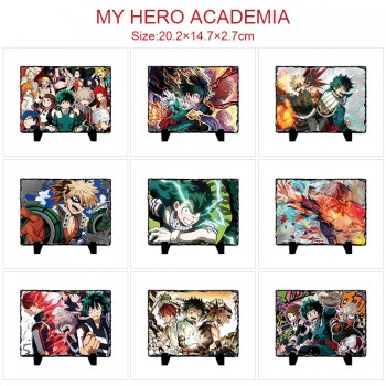 My Hero Academia anime photo frame slate painting stone print