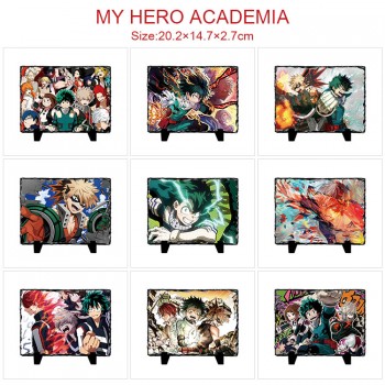 My Hero Academia anime photo frame slate painting stone print