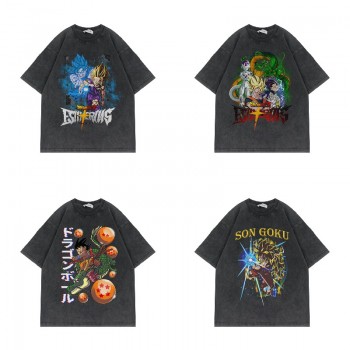 Dragon Ball 230g round neck short sleeve wash water cotton t-shirt