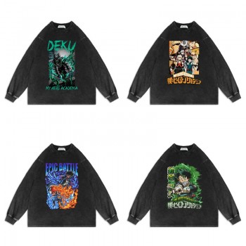 My Hero Academia round neck long sleeve wash water cotton hoodies